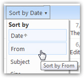 Sort your emails by sender