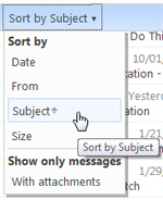 Sort emails by title (subject line)