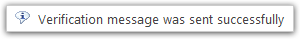 Hotmail verification email sent successfully