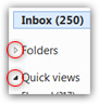 Expand or collapse folders in the side pane