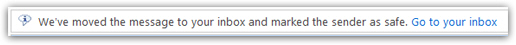 Hotmail marks the non-spammer as safe email