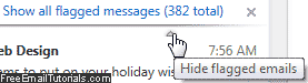 Collapse or expand flagged messages in Hotmail