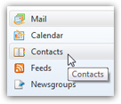 Expanded address book / contacts button in Windows Live Mail