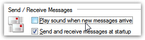 Email sound options in Windows Live Mail