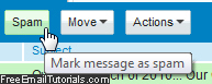 Manually mark a message as spam in Yahoo Mail