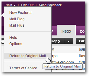 Opt out of beta and return to the original Yahoo Mail