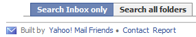 Yahoo Mail Friends buttons inside Facebook