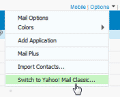 Switch back to Yahoo Mail Classic